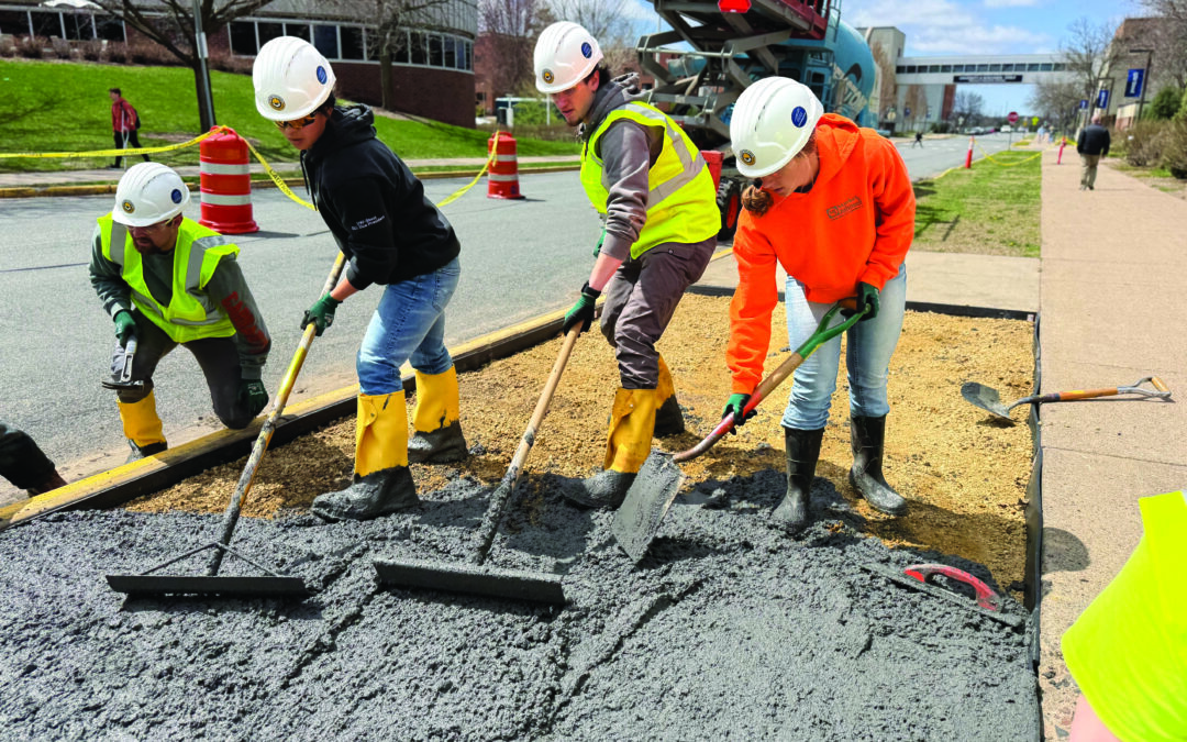 Low-Carbon Concrete Testing at UW-Stout